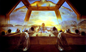 We’re quite partial to Salvador Dali’s inclusion of a huge dodecahedron in his depiction of the Last Supper.  